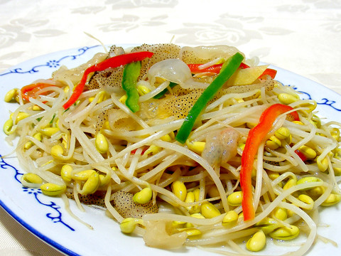 海蜇皮炒豆芽