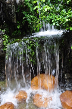寶墨園 園林 假山 流水