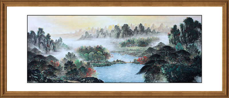國(guó)畫(huà)春景山水畫(huà)