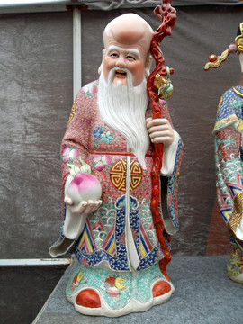 福祿壽三星 陶瓷