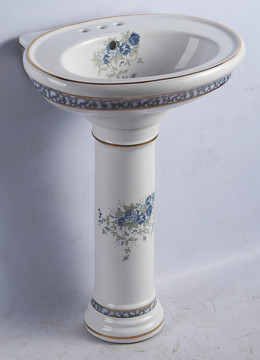 藍(lán)玫瑰柱盆