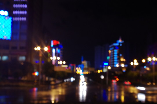 曲靖市夜景朦朧
