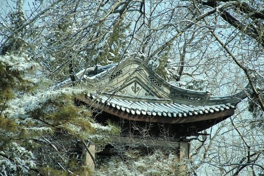 雪景亭子