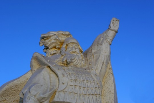 雪雕 成吉思汗雕像