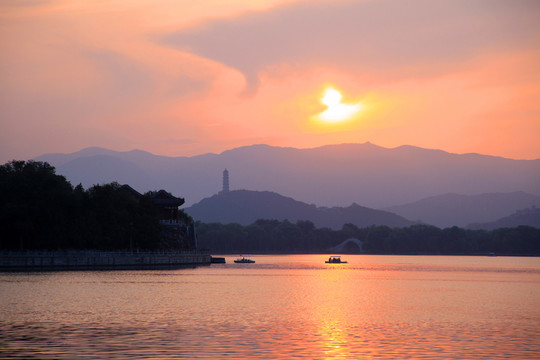 昆明湖夕照