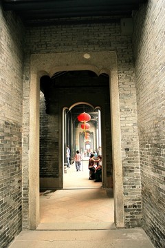陳家祠 窄長(zhǎng)的走廊