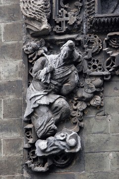 陳家祠 磚雕神話人物