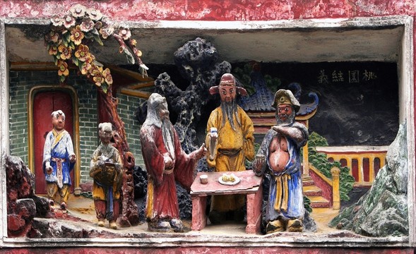 灰塑脊飾 桃園結(jié)義