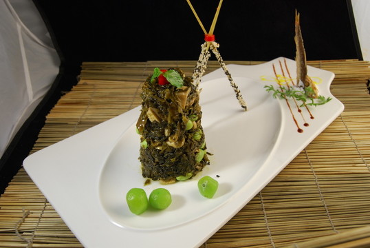 筍菜烤毛豆