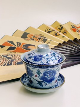 紙扇  茶具
