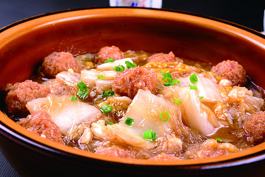 肉丸粉絲芽白燴