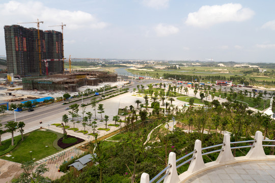 建設(shè)中的城市新區(qū)一角