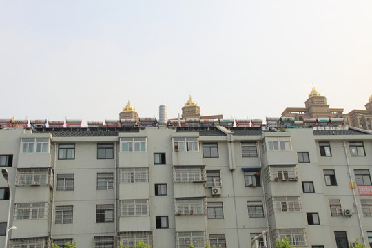 居民住宅上的熱水器
