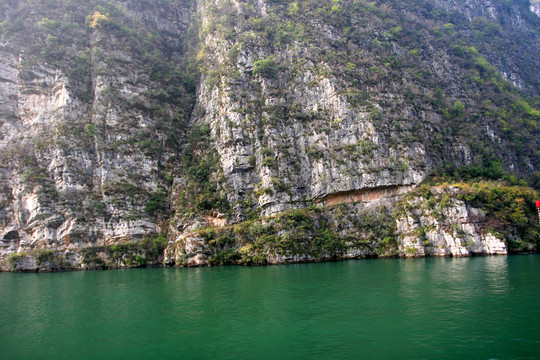長江三峽 石壁古棧道