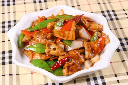 甜椒炒肥腸