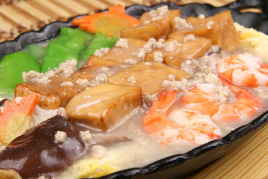 什錦鐵板豆腐