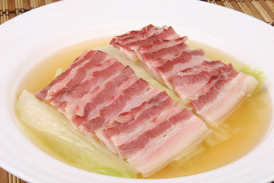 上湯咸肉蒸白菜