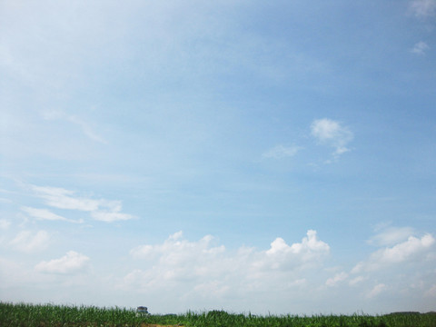 藍(lán)天 白云 大地