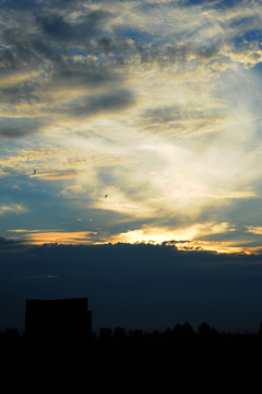 彩霞天空