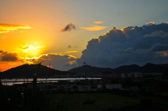 夕陽 天空