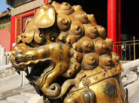 乾清門 鎏金獅子