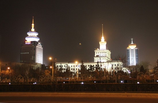 北京中國廣播電臺夜景