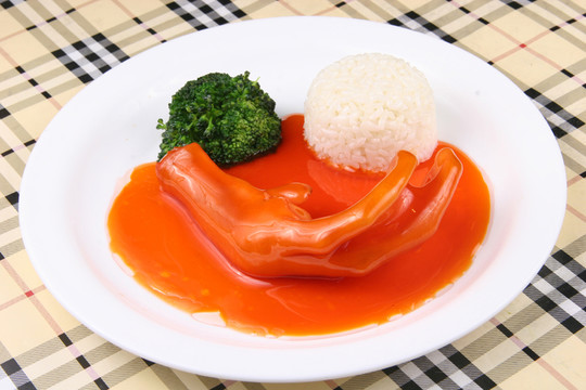 鮑汁鵝掌飯