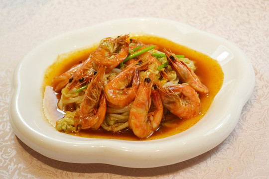 大蝦炒白菜