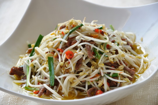 豆芽菜炒驢肉