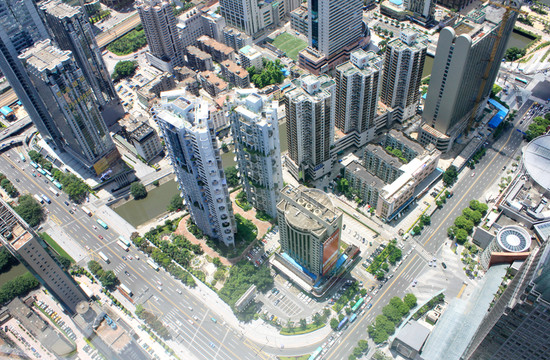 航拍深圳城市風(fēng)光