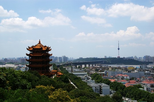 武漢黃鶴樓景區(qū)風光