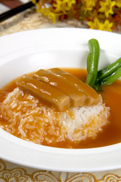 鮑汁花膠撈飯