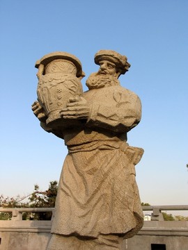 北京元大都城垣遺址 人物雕像