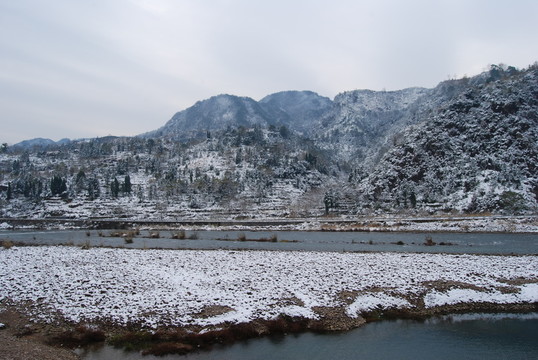 楠溪江雪景