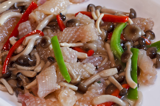 野菇燴魷魚