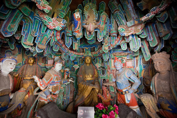 懸空寺大殿內(nèi)景