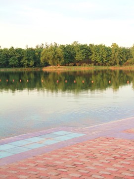 森林公園  湖泊   沿途風景