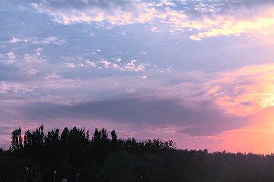 晚霞   沿途風(fēng)景