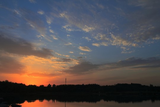 晚霞   沿途風(fēng)景