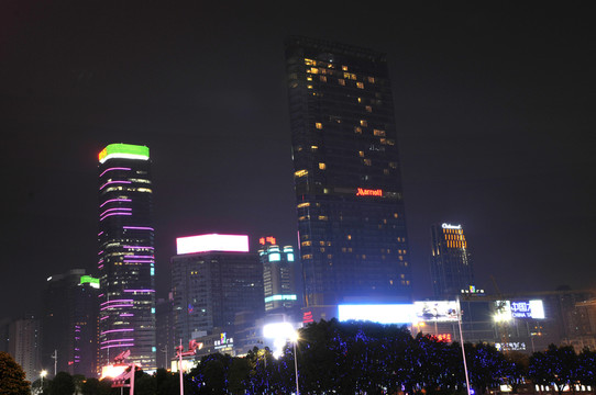 廣州夜景 粵海天河城大廈 萬菱匯廣場