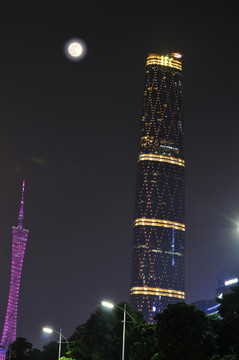 廣州夜景 雙子塔