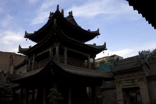 西安大學(xué)習(xí)巷清真寺院內(nèi)景觀