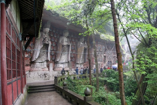 大足石刻 華嚴(yán)三圣像