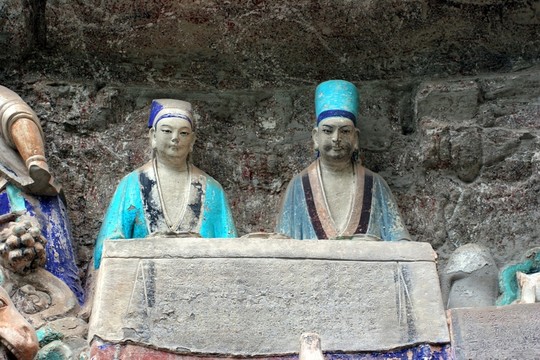 大足石刻 兩司坐像