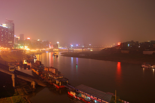 重慶 嘉陵江夜色
