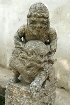 西安市薦福寺 石雕藝術(shù)拴馬樁