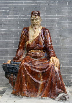 唐代文化名人雕像 王維