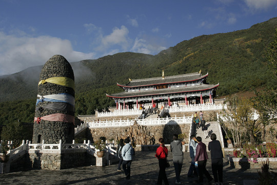 麗江玉水寨 東巴神廟和合院