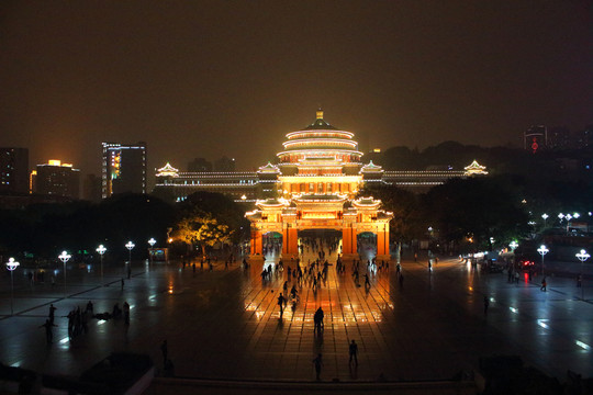 重慶市人民大禮堂廣場(chǎng)夜景