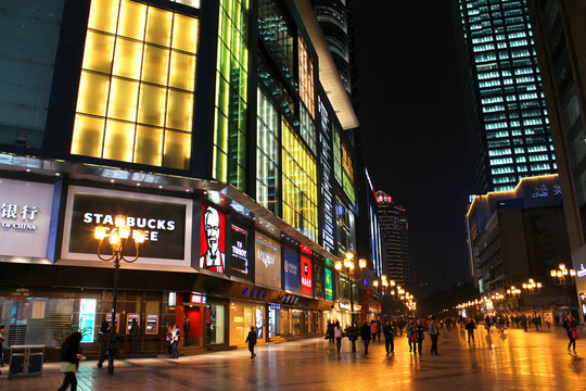 重慶解放碑夜景 高清圖片